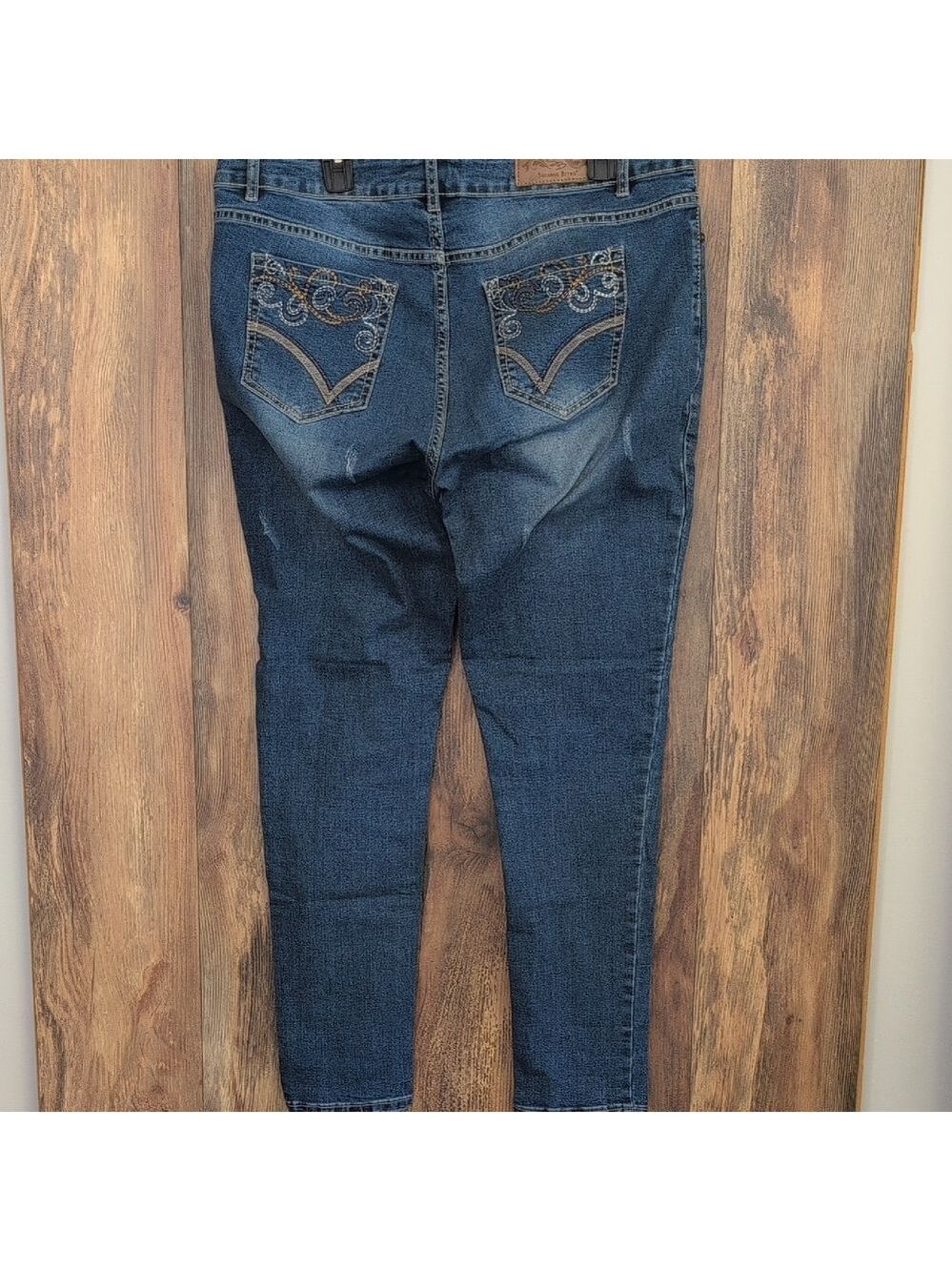 Suzanne Betro Distressed Blue Skinny Jeans 16 C244 - Picture 7 of 10